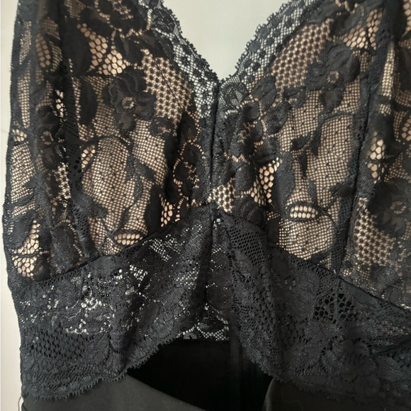 Black Lace Mini Dress - Picture 3 of 6